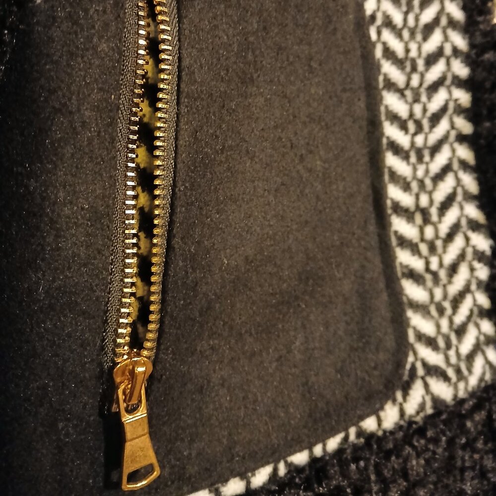 7 FOR ALL MANKIND Tweed Sherpa Bomber Jacket - Like New - Picture 7 of 15